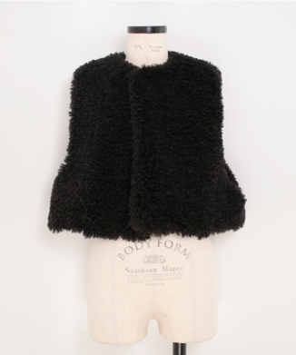 FAUX SHEARLING CROPPED VEST