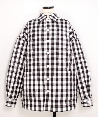 QUILTED GINGHAM SHIRT BLOUSON