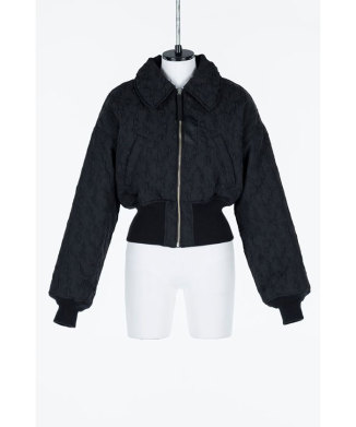 Floral jacquard bomber jacket