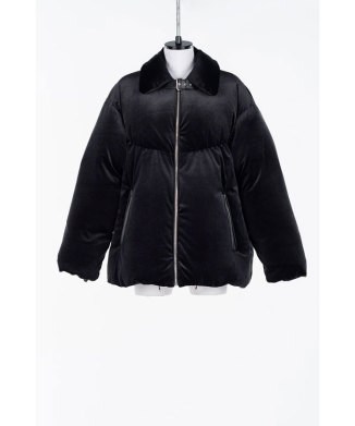 Velour down coat