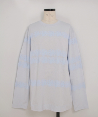 RIBBON DAISY CHAIN PRINT LONG SLEEVE T-SHIRT