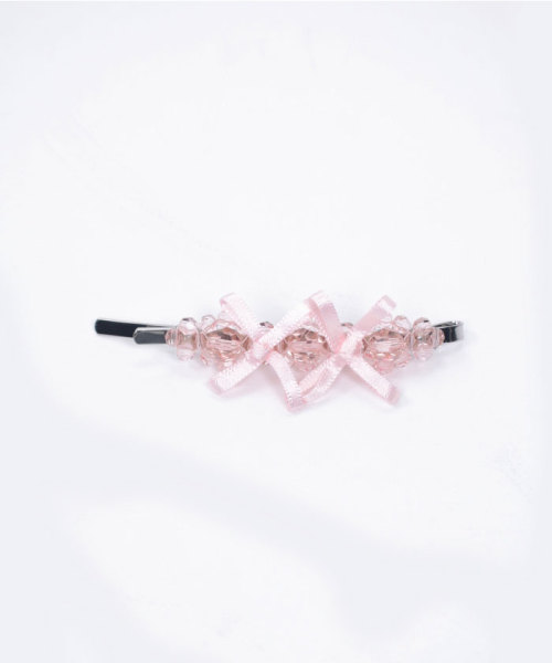 Simone Rocha PETITE BOW DETAIL FLOWER HAIR CLIP PALE PINK F Simone Rocha PETITE BOW DETAIL FLOWER HAIR CLIP PALE PINK F