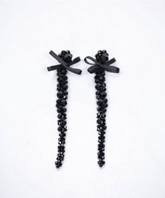 PETITE BOW DETAIL DRIP EARRINGS