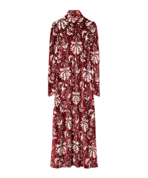 MameKurogouchi Velour Jersey High Neck Dress RED 1 MameKurogouchi Velour Jersey High Neck Dress RED 1