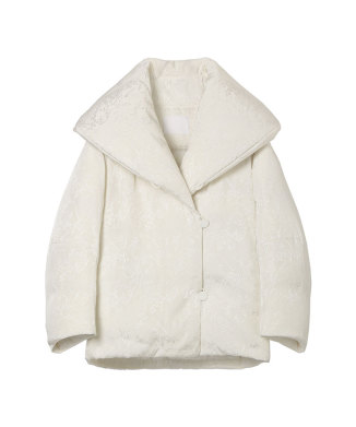 Floral Jacquard Rounded Down Jacket