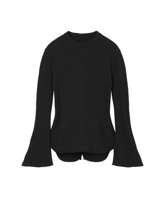 Random Ribbed Organic Cotton Long Sleeve Top