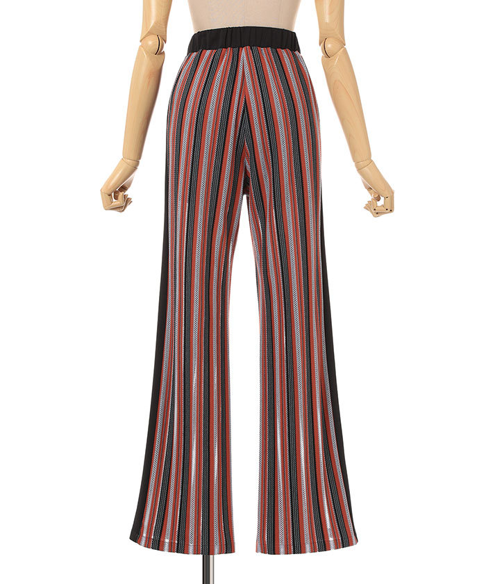 MameKurogouchi ラッセルジャージートラウザー ストライプパンツ Russell Jersey Flare Trousers