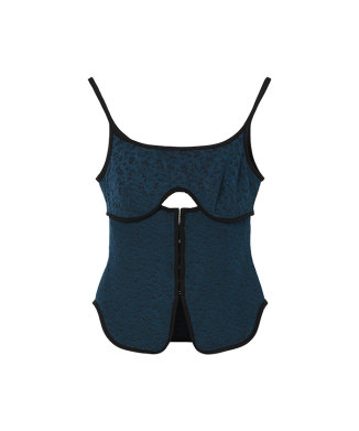 Floral Jacquard Fraise Stitch Camisole Top