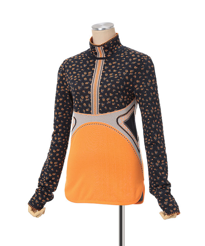 トップス 39 Floral Jacquard High Neck Knitted Top(F257S219)｜阪急百貨店