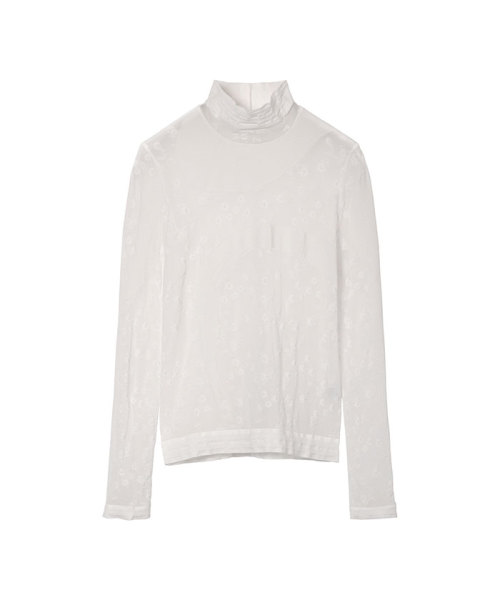 MameKurogouchi Knitted High Neck Top WHITE 1 MameKurogouchi Knitted High Neck Top WHITE 1