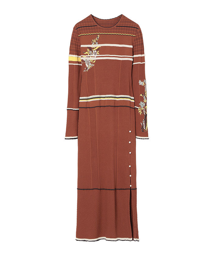 Floral Motif Intarsia Knitted Dress(F257S221)｜阪急百貨店公式通販