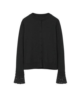 Detachable Embroidery Cuff Knitted Cardigan