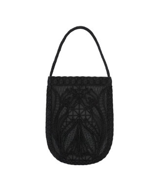 Cording Embroidery Round Tote Bag