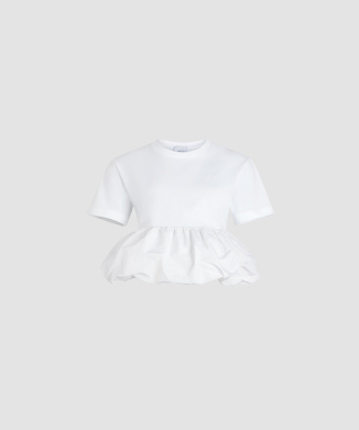 MIX FABRIC VOLUME TSHIRT