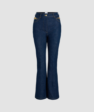 FLARE DENIM TROUSERS