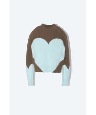 Bicolor knit pullover