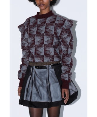 Jacquard knit pullover