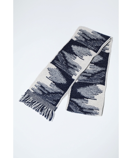 TOGA Jacquard knit stole navy ONE TOGA Jacquard knit stole navy ONE