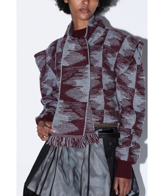 Jacquard knit stole