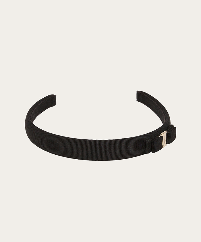 【極美品】Salvatore Ferragamo カチューシャ リボン　ブラック Salvatore Ferragamo ブラック リボン カチューシャ