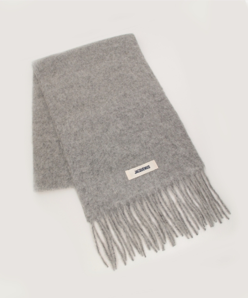 JACQUEMUS L ECHARPE CARRO GREY F JACQUEMUS L ECHARPE CARRO GREY F