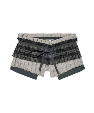 PLEATS LAYERED POCKET BELT