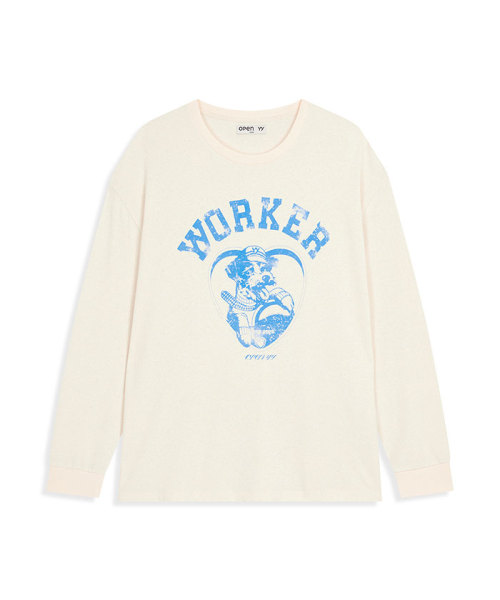 TheOpenProduct WORKER PET CLUB LONG SLEEVE CREAM WHT S TheOpenProduct WORKER PET CLUB LONG SLEEVE CREAM WHT S