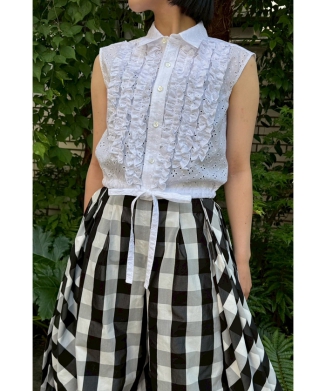 Nosleeve Lace Frill シャツ