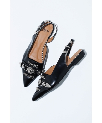 【TOGA PULLA】Metal belt flat pumps