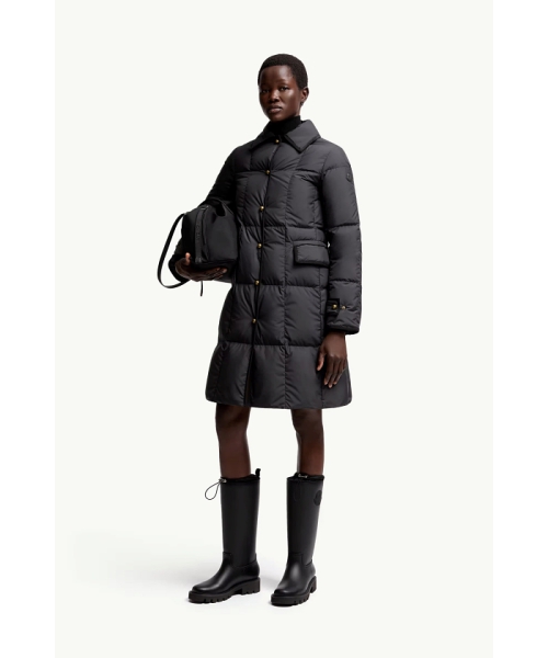 MONCLER Achard ロングダウンジャケット ブラック 1 MONCLER Achard ロングダウンジャケット ブラック 1
