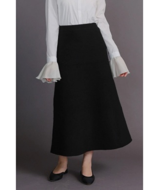 ［10月下旬お届け予定］A LINE YAK BLEND KNIT SKIRT