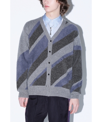 【TOGA TOO】Regimental knit cardigan