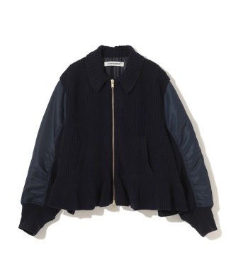 ニットブルゾン