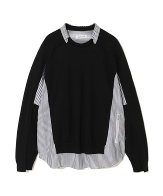 シャツ切替ニット