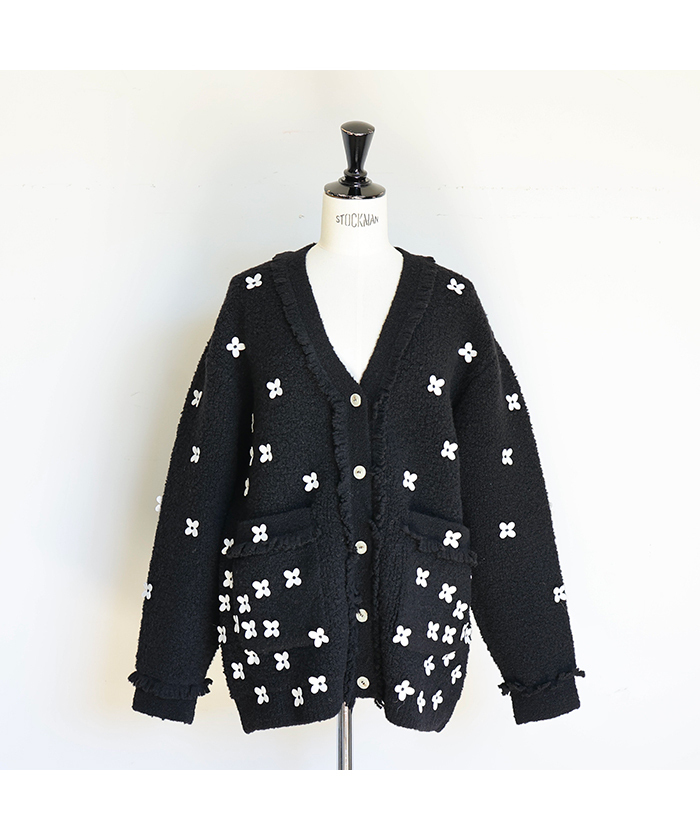 Gypsohila ジプソフィア Fleur Cardigan カーディガン ガーデンフラワー刺繍カーディガン | Sybilla (Women)/シビラ