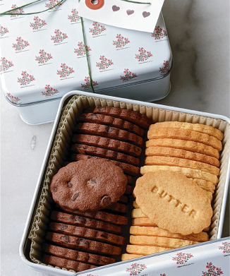 ［12月下旬お届け予定］もも缶バター＆Wチョコクッキー缶