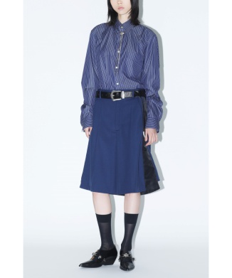 【TOGA PULLA】Polyester wool twill skirt