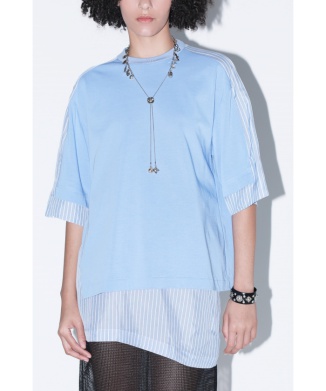 【TOGA PULLA】Cotton blend jersey T-shirt