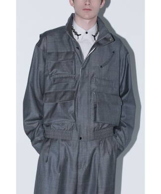 ［12/5(金)10:00販売開始予定］【TOGA VIRILIS】Polyester wool blouson