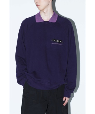 【TOGA VIRILIS】Polo collar sweatshirt