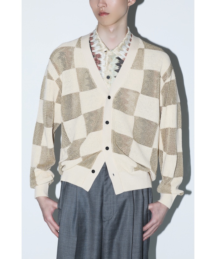 TOGA VIRILIS】Checkered knit cardigan(F25DC030)｜阪急百貨店公式