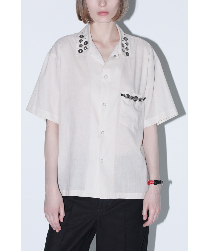 TOGA TOO】Plain weave metal S/S shirt(F25DC036)｜阪急百貨店公式