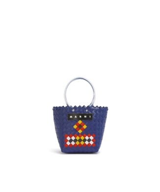 マルニ☆人気のフラワーカフェ バッグ ブルー マルニ marni フラワー