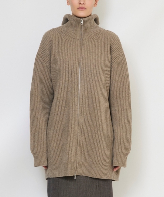 リブニット カーディガン