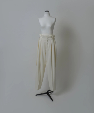 SIDE BELTED HIGH WAIST PANTS