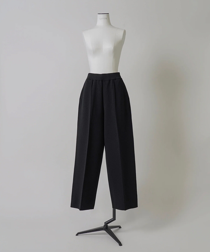 ミラノリブピンタックワイドパンツ(F25NB026)｜阪急百貨店公式通販