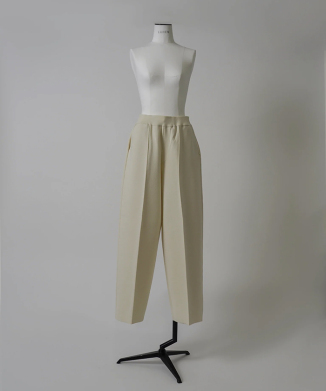 ミラノリブピンタックワイドパンツ