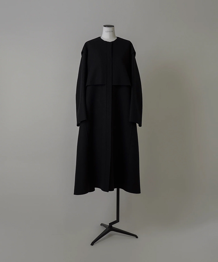 LOHEN ローヘン　レイヤードロングリバーコート　ライトグレー LOHEN ローヘン レイヤードロングリバーコート ライトグレー