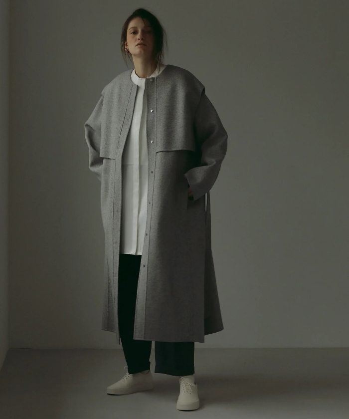 ☆*☆様 美品★lohen★ レイヤードロングリバーコート 沢山お問い合わせ頂いておりました、 今期の @lohen__official の