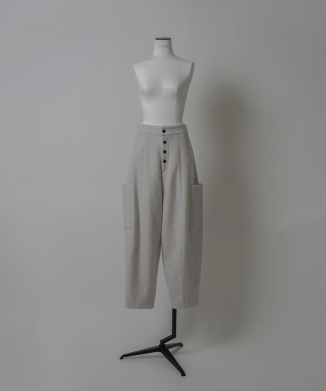 ウールリングジャージ ビッグパッチポケットパンツ